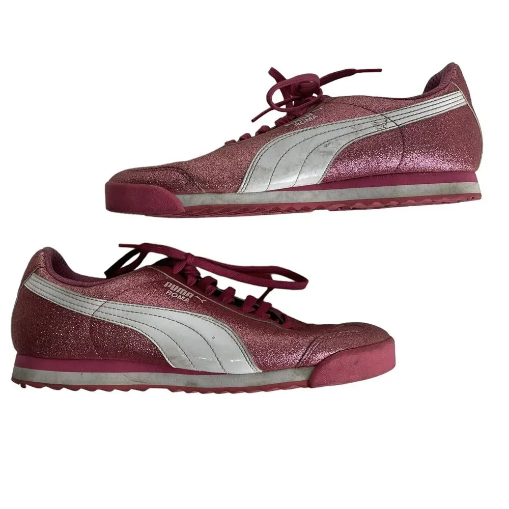 PUMA Roma Glitz Glam Sneakers Pink Size 7C